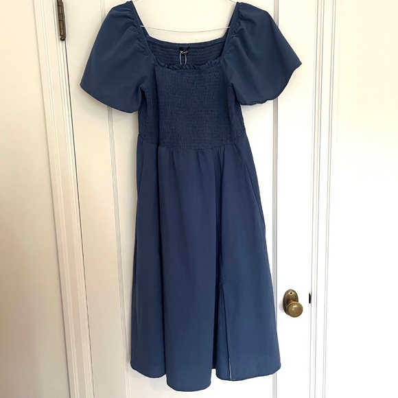 Puff Sleeve Smocked Cottagecore Dress | Size Medium - Picture 2 of 11
